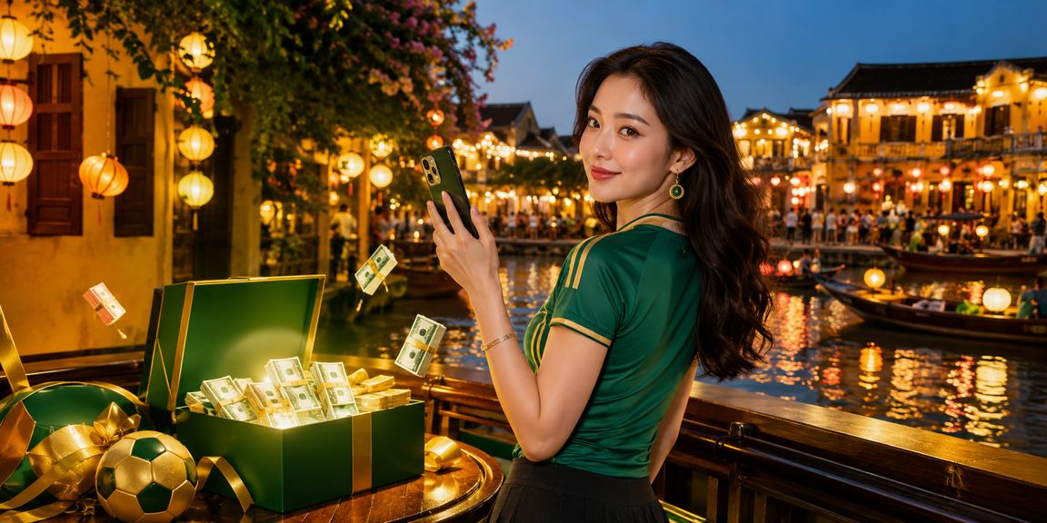 Đèn lồng Hội An về đêm và người chơi casino di động – không khí thư giãn buổi tối